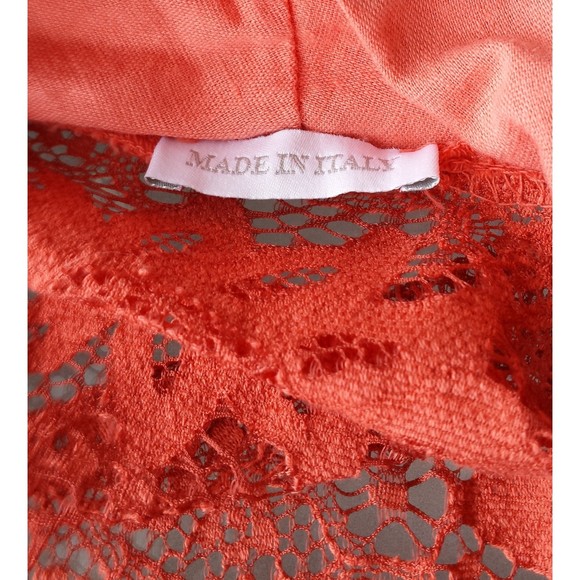 Dance in Paris Linen Embroidery Corral Kimono One size Pockets Italy Long - Picture 4 of 10